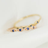 Sequin Blue Sapphire Ring