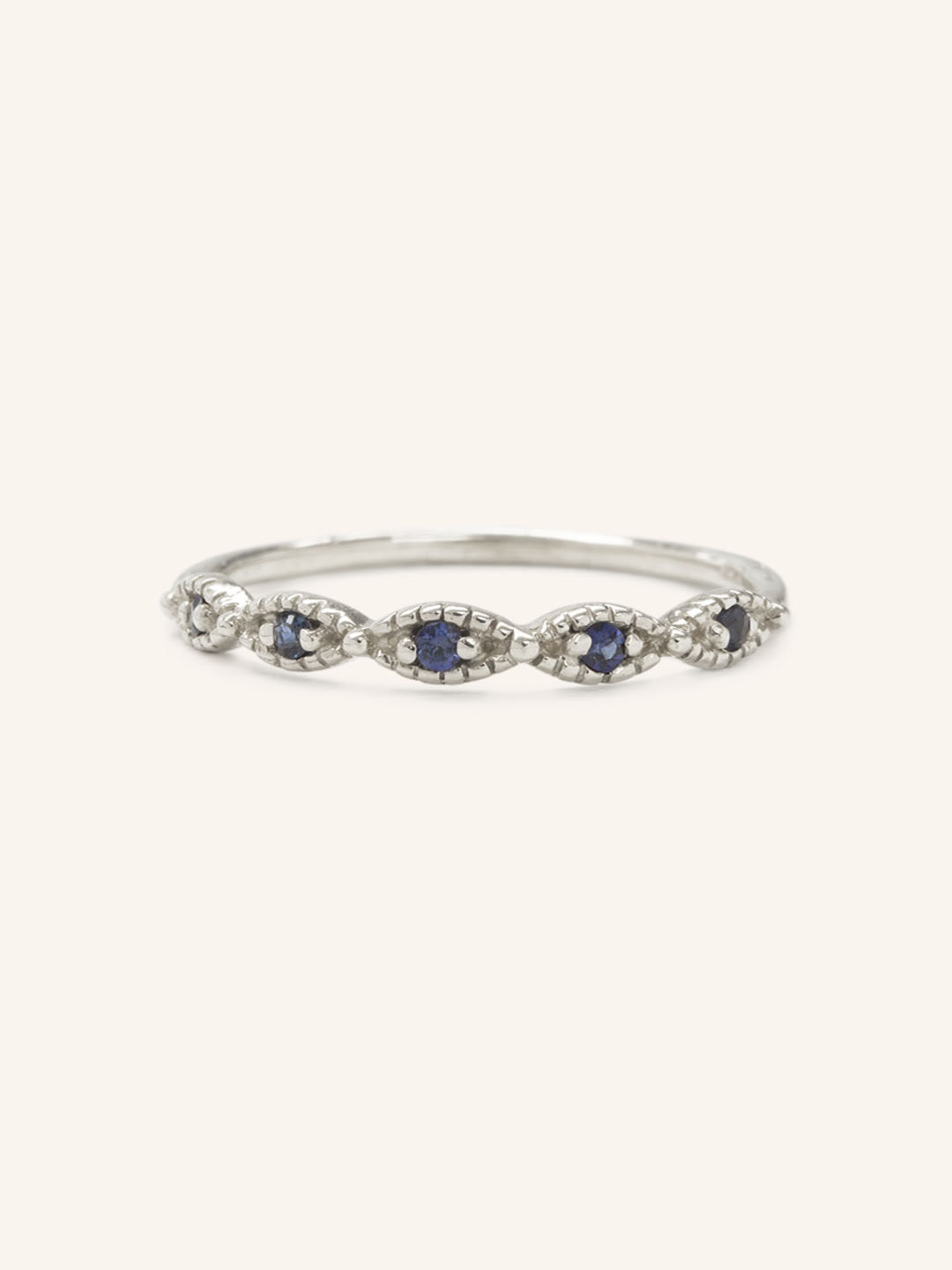 Sequin Blue Sapphire Ring