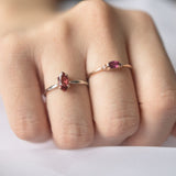 Solenia Rhodolite Garnet Solitaire Ring