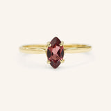 Buttonsage Marquise Rhodolite Garnet Ring