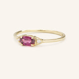 Celestia Rhodolite Garnet Diamond Ring