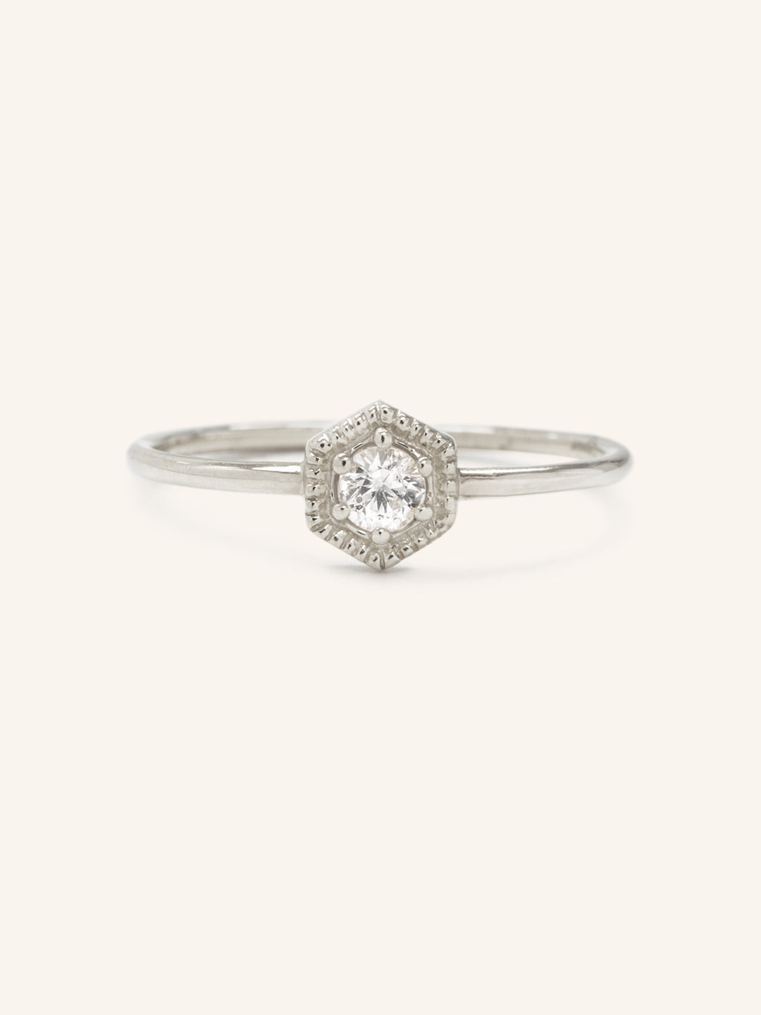 Marigold White Sapphire Ring