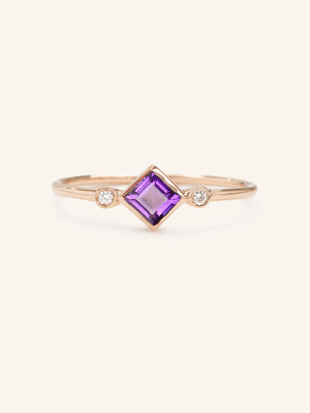 Wildflower Amethyst Diamond Ring