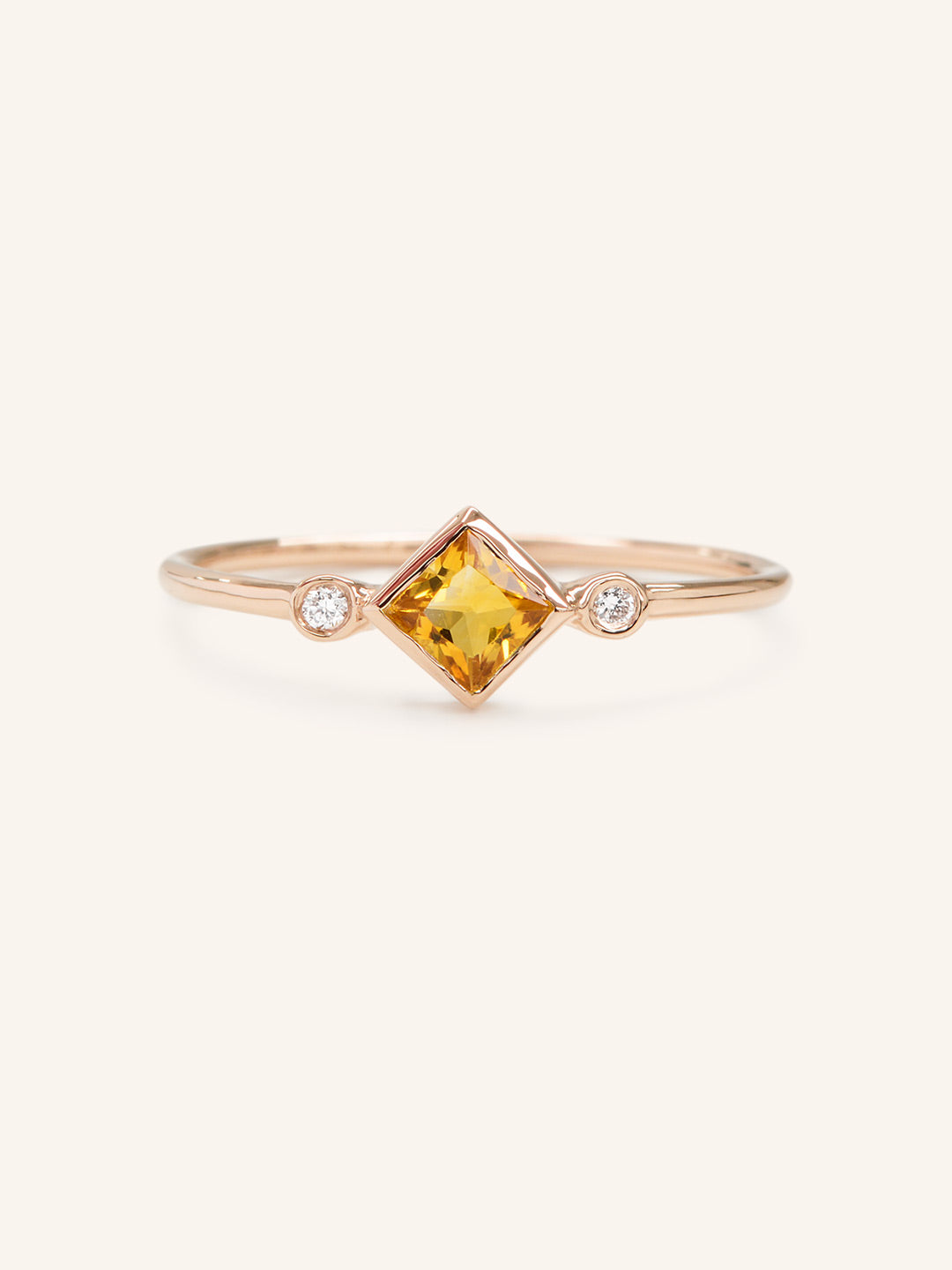 Wildflower Citrine Diamond Ring