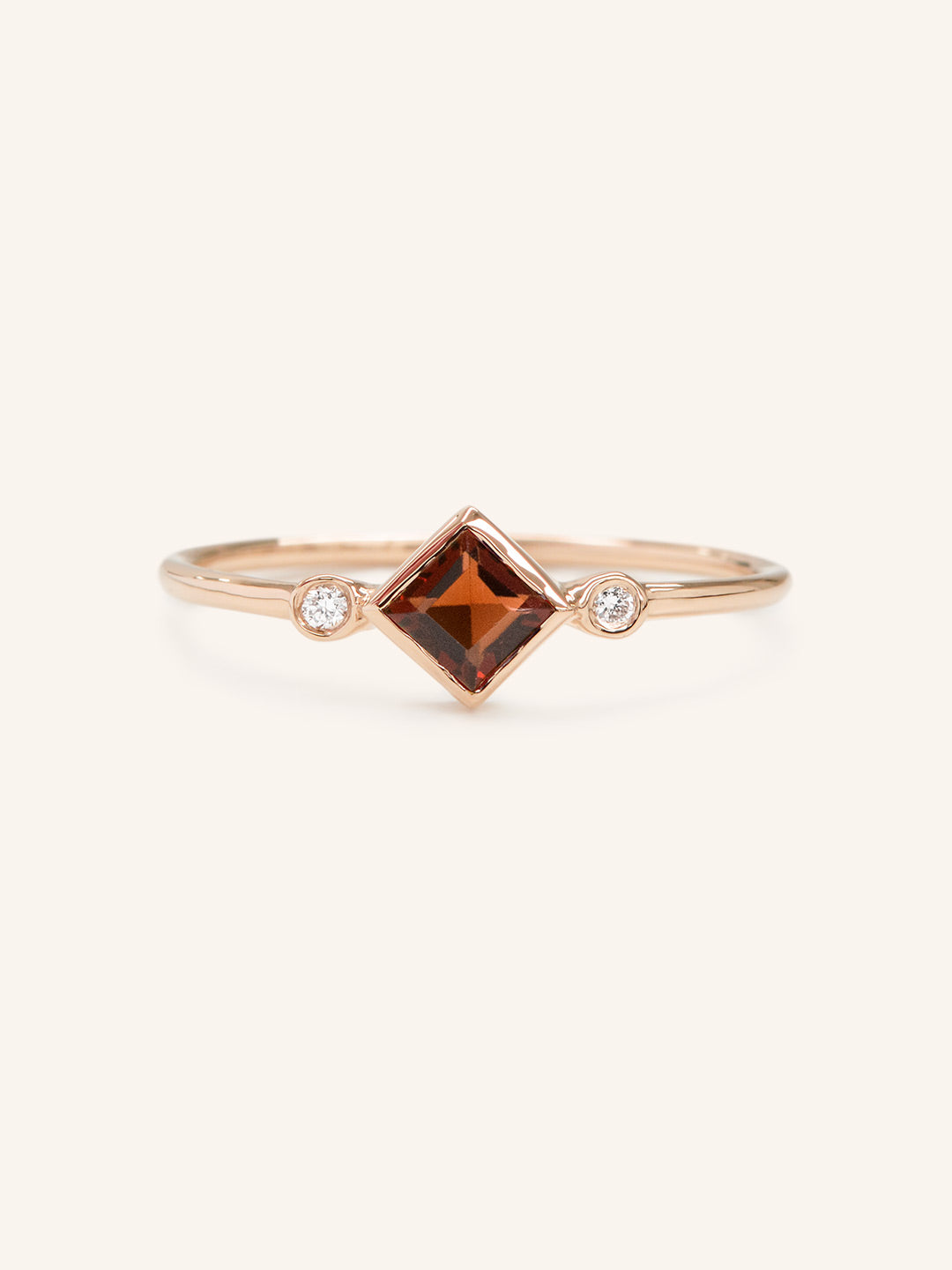 Wildflower Garnet Diamond Ring
