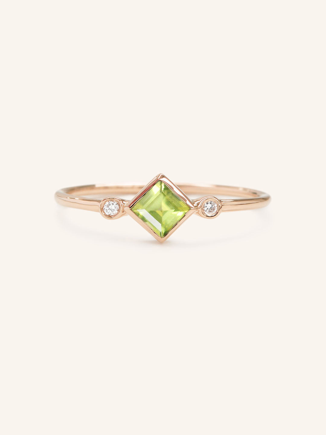 Wildflower Peridot Diamond Ring
