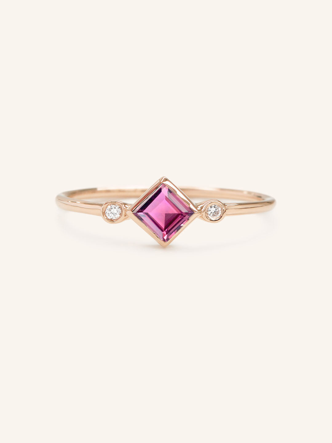 Wildflower Pink Tourmaline Diamond Ring