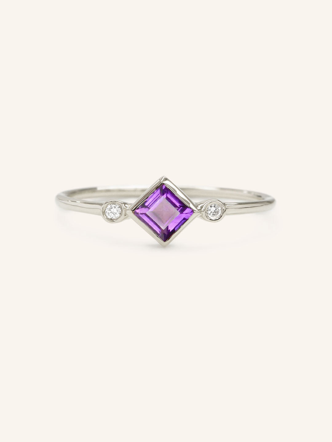 Wildflower Amethyst Diamond Ring