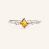Wildflower Citrine Diamond Ring
