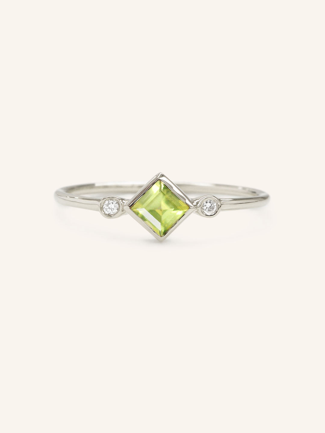 Wildflower Peridot Diamond Ring