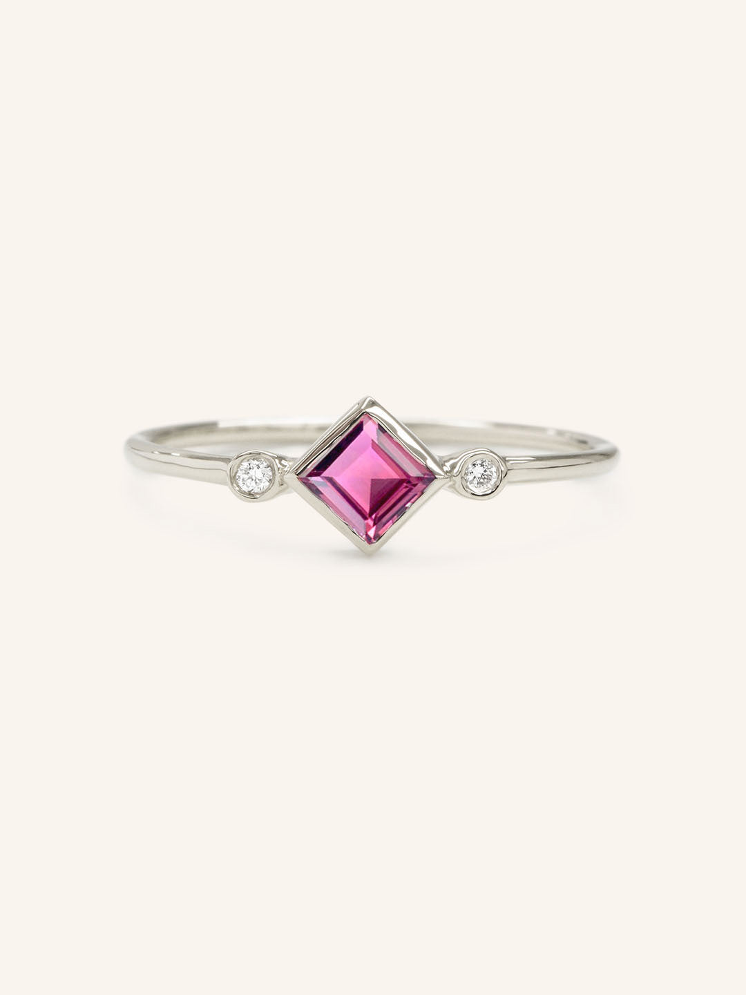 Wildflower Pink Tourmaline Diamond Ring
