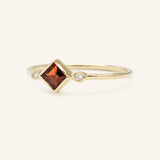 Wildflower Garnet Diamond Ring