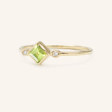 Wildflower Peridot Diamond Ring