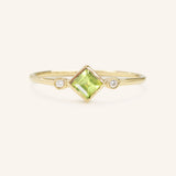 Wildflower Peridot Diamond Ring