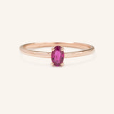 Scarlett Crown Ruby Solitaire Ring