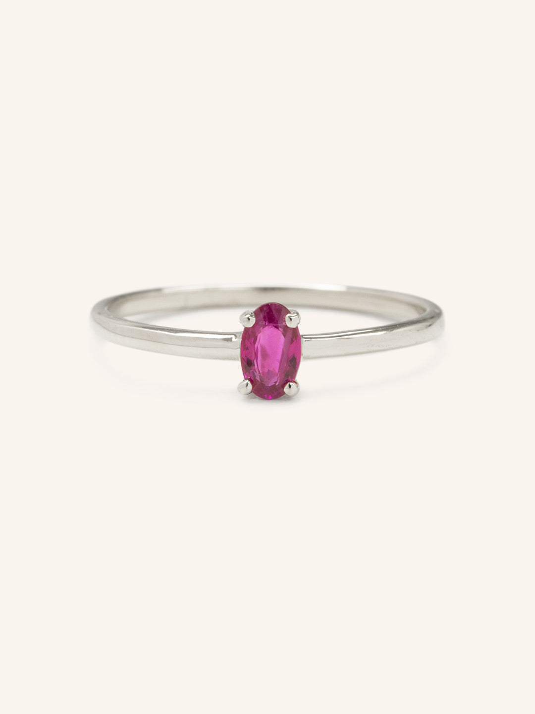 Scarlett Crown Ruby Solitaire Ring