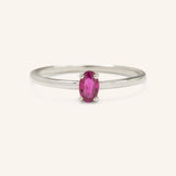 Scarlett Crown Ruby Solitaire Ring