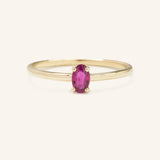 Scarlett Crown Ruby Solitaire Ring