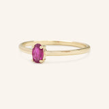 Scarlett Crown Ruby Solitaire Ring