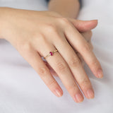 Scarlett Crown Ruby Solitaire Ring