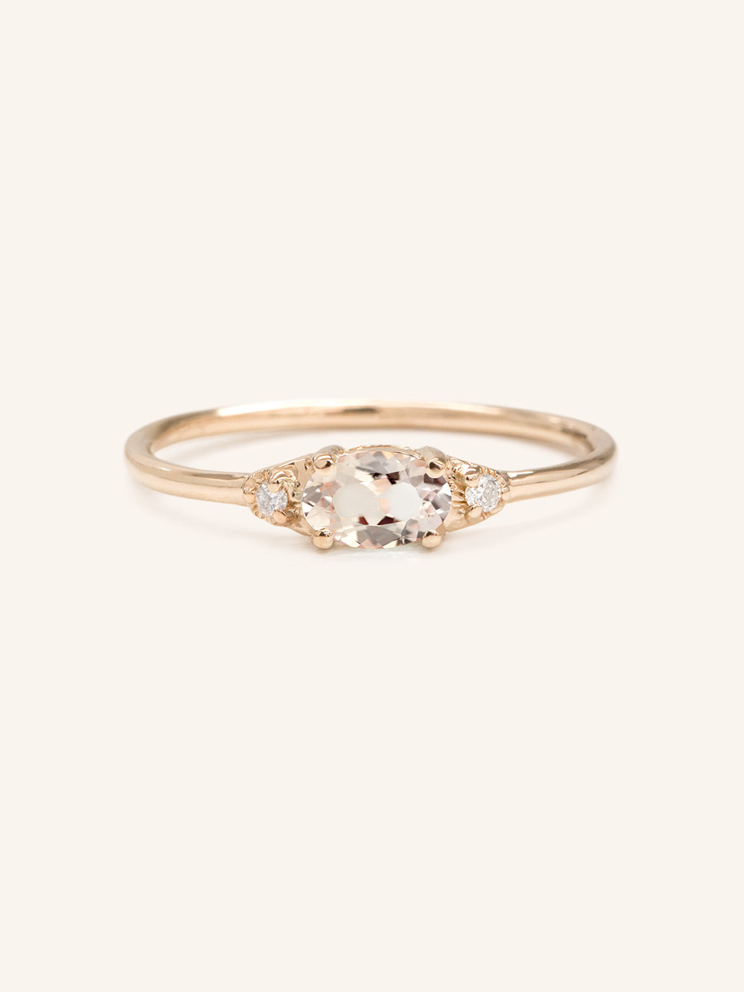 Celestia Morganite Diamond Ring