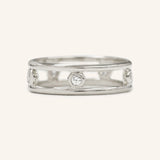 Journey By Rail White Sapphire Ring