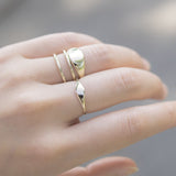 Eyelet Signet Oval Ring