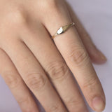 Eyelet Signet Oval Ring