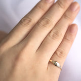 Eyelet Signet Oval Ring