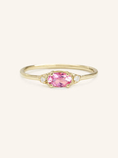 Celestia Pink Tourmaline Diamond Ring