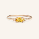 Celestia Citrine Diamond Ring