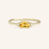 Celestia Citrine Diamond Ring