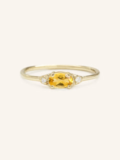 Celestia Citrine Diamond Ring