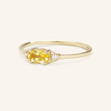 Celestia Citrine Diamond Ring