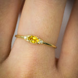 Celestia Citrine Diamond Ring