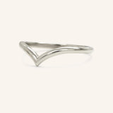 Drop V Solid Gold Ring