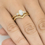 Drop V Solid Gold Ring