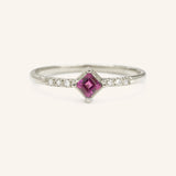 Fall in Bloom Rhodolite Garnet Diamond Ring