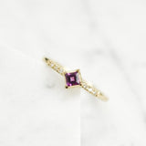 Fall in Bloom Rhodolite Garnet Diamond Ring