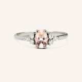 Blooms in Spring Oval Morganite Diamond Engagement Ring