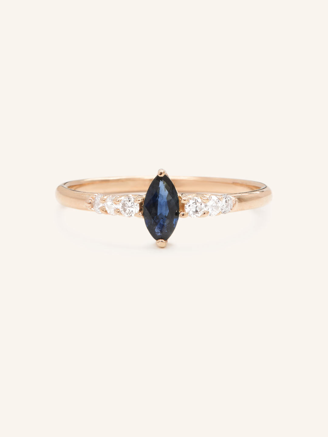 Night Sky Blue Sapphire Diamond Engagement Ring