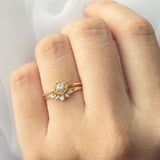 One and Only Curved Diamond Ring