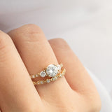Petite Milgrain Diamond Half Eternity Ring