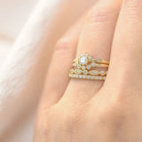 Petite Milgrain Diamond Half Eternity Ring