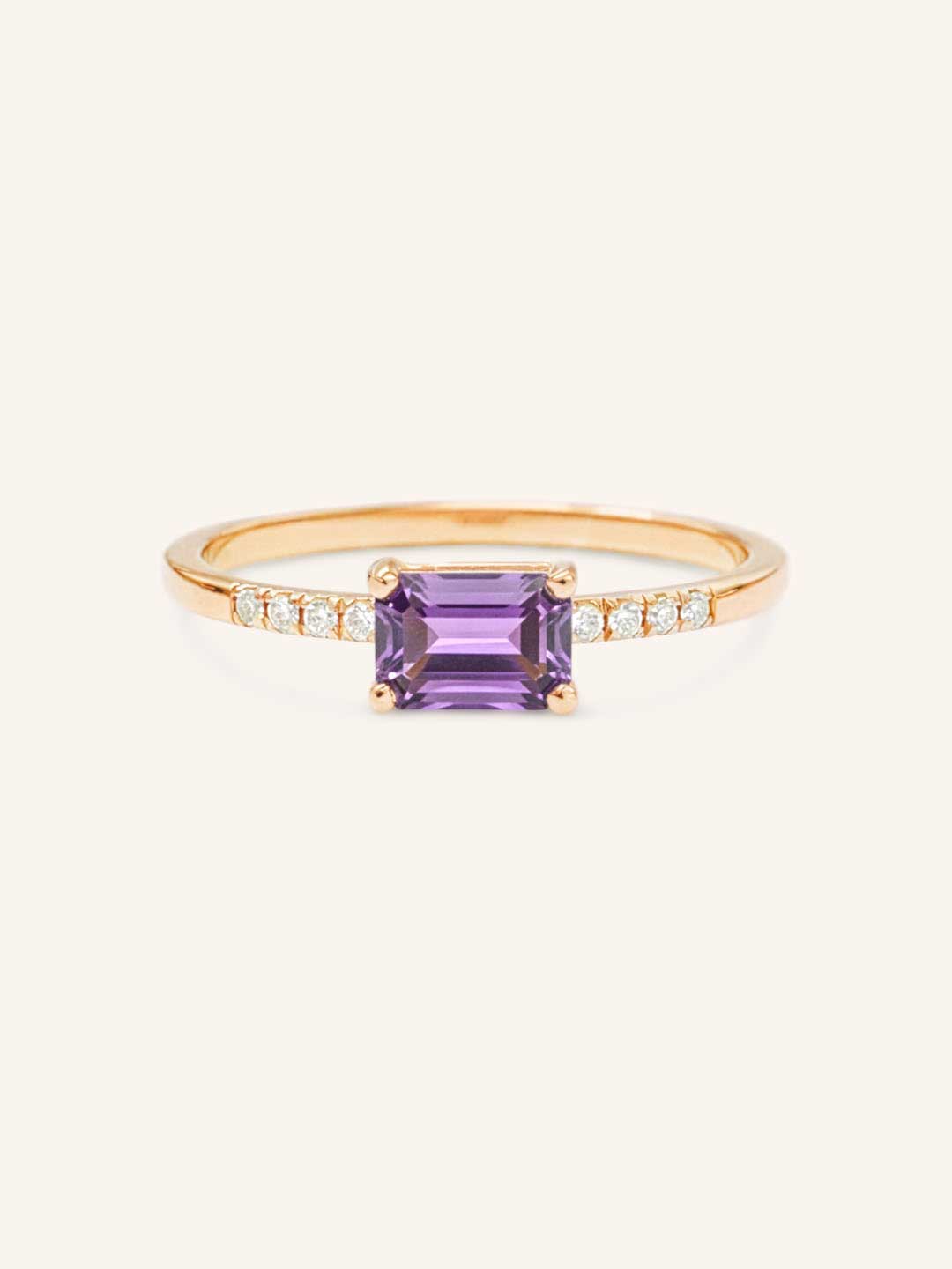 Winterberry Amethyst Diamond Ring