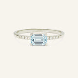 Winterberry Aquamarine Diamond Ring