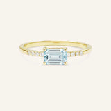 Winterberry Aquamarine Diamond Ring