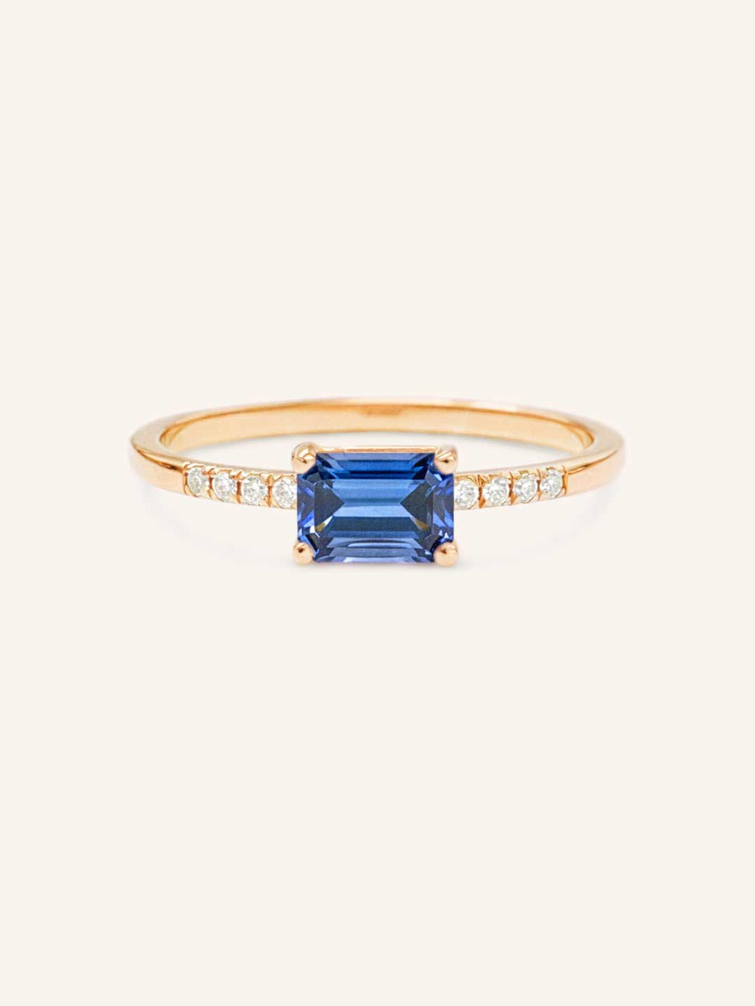 Winterberry Blue Sapphire Diamond Ring