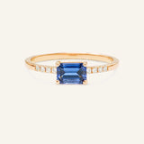 Winterberry Blue Sapphire Diamond Ring