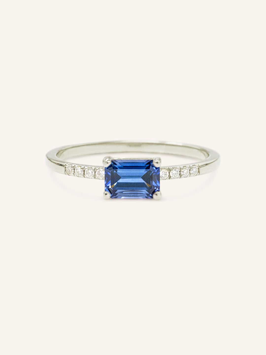 Winterberry Blue Sapphire Diamond Ring